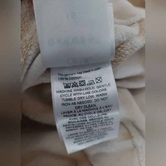 LES TIEN Tie-dye Brushed-back Cotton Sweatshirt - Beige - Picture 10 of 11